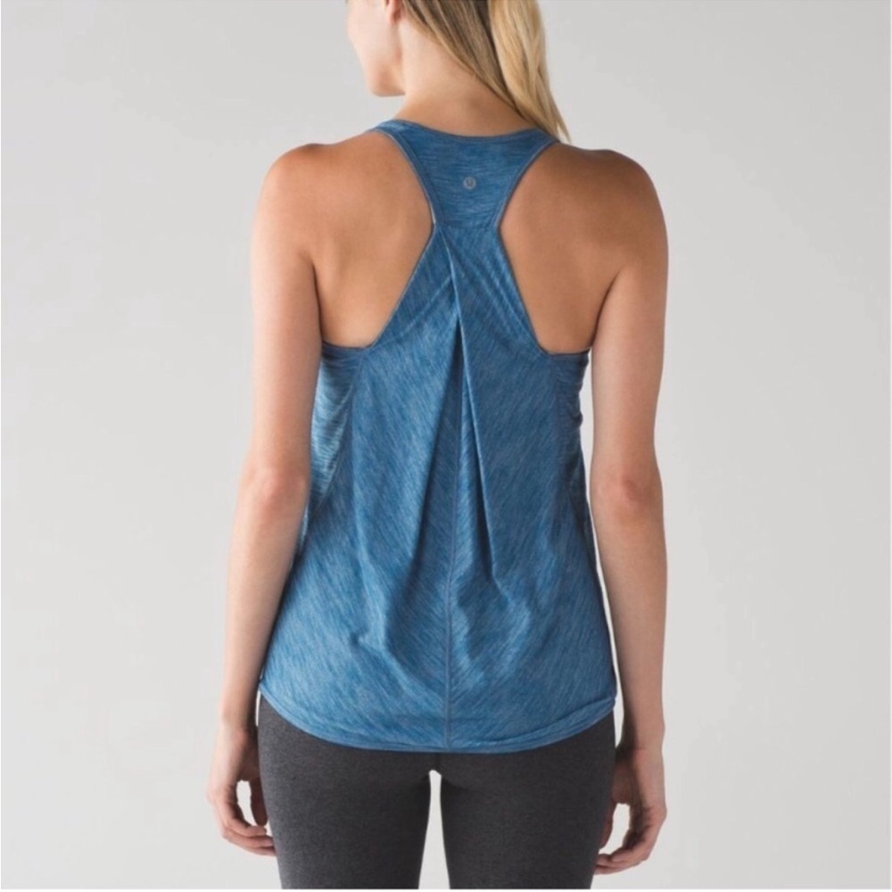 Lululemon Essential Tank Heathered Jet Set Blue Size 6